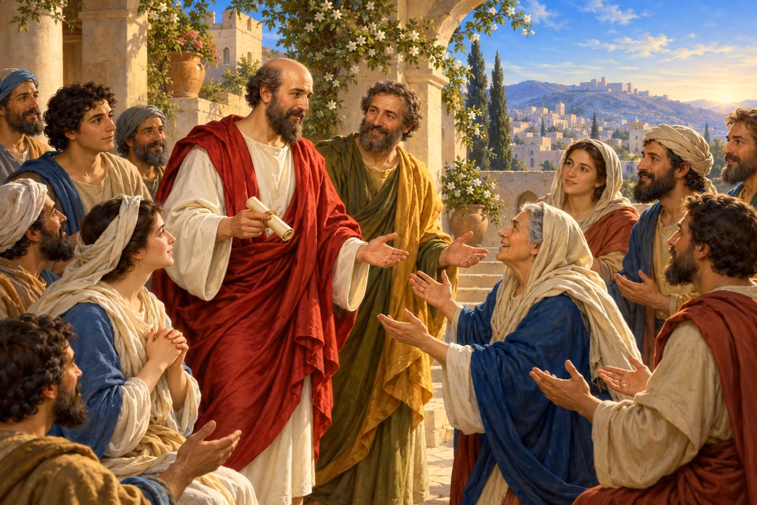 Paul and Barnabas bring a sealed message to believers who welcome them in Antioch.
